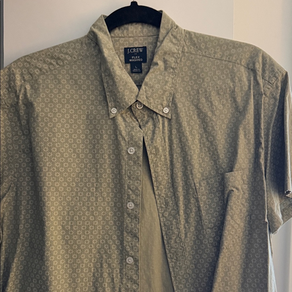 J. Crew Men's Olive Button Down Shirt